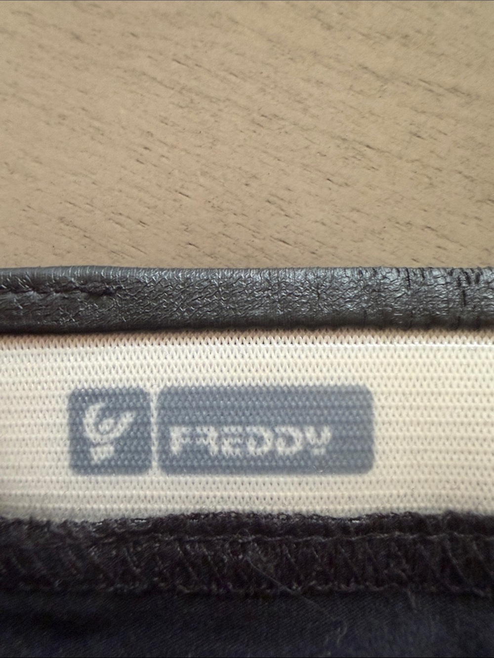Freddy Black Faux Leather Skinny Pants with Gold Buttons - Picture 5 of 6